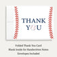 Baseball Baby Shower Thank You Card