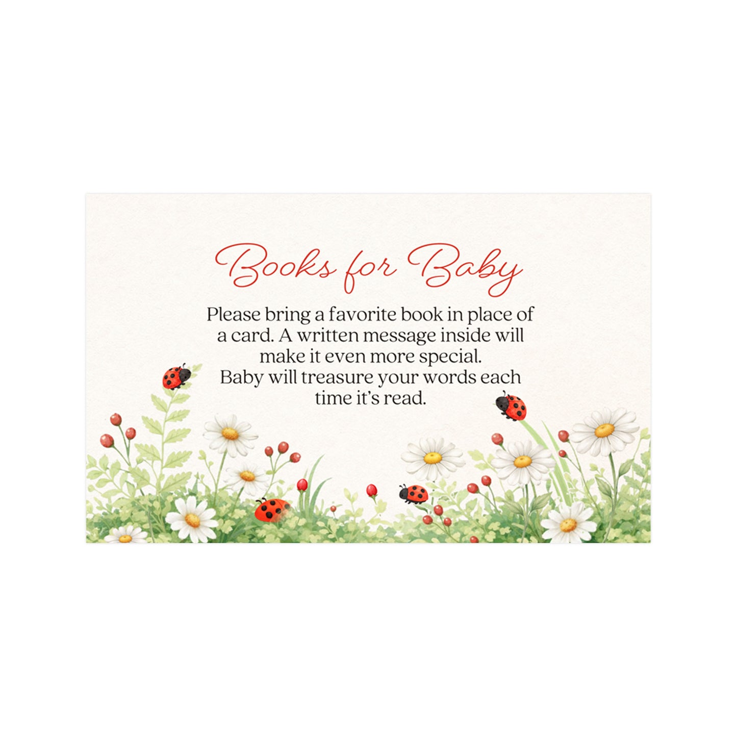 Ladybug Books for Baby Cards