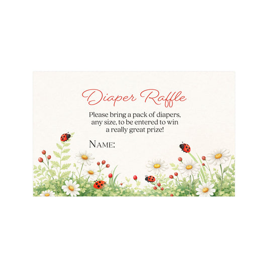 Ladybug Diaper Insert Cards