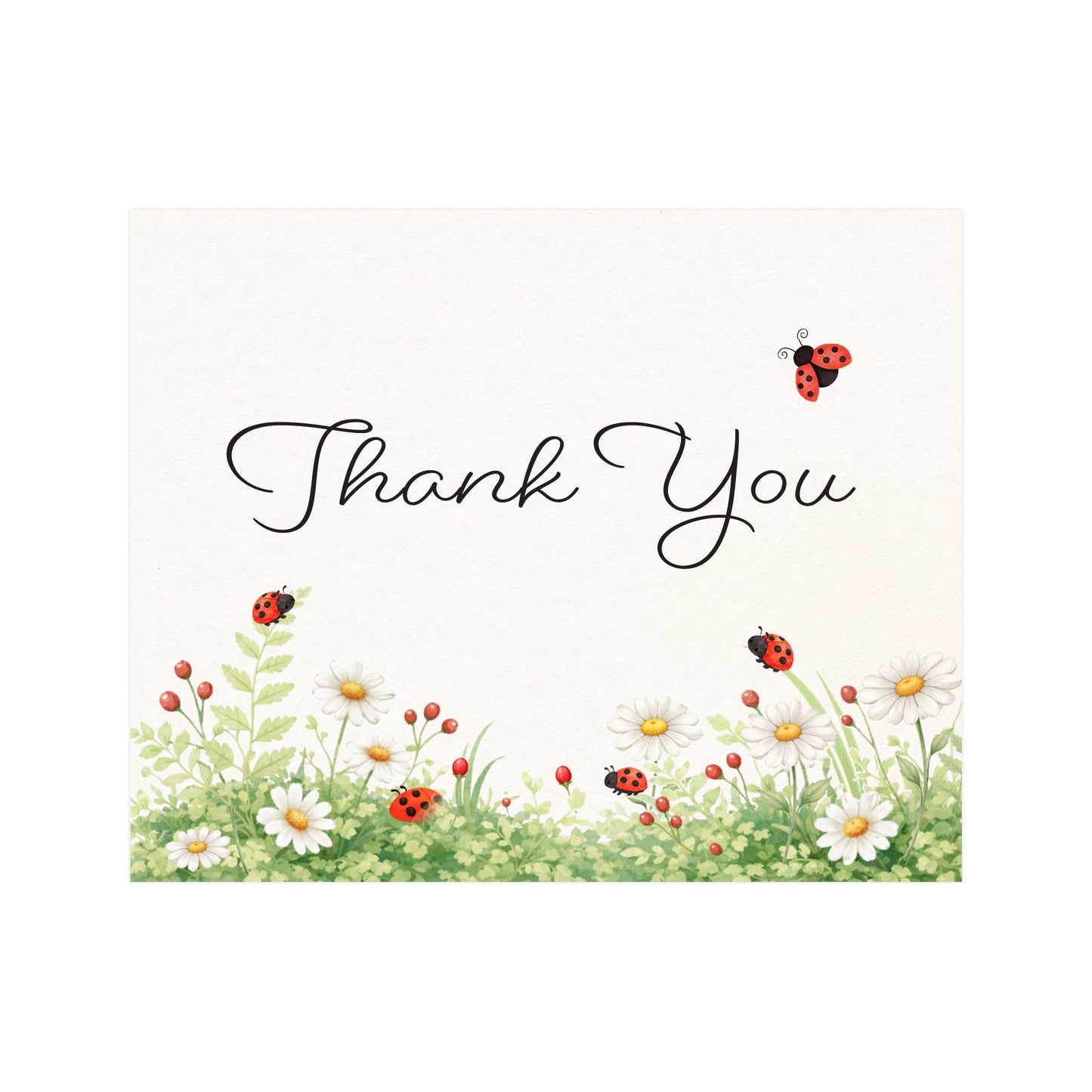 Ladybug Thank You Cards
