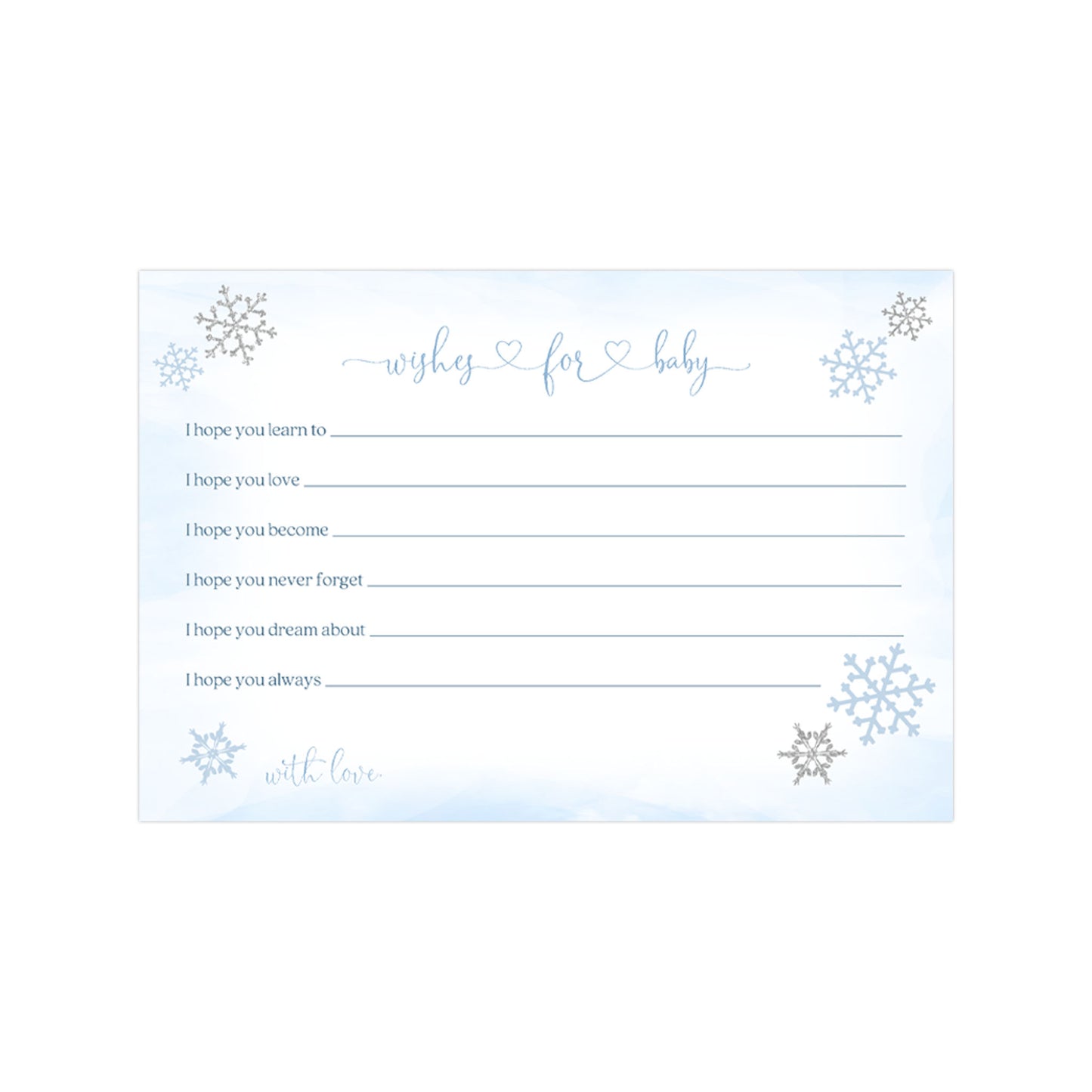Little Snowflake Wishes For Baby Card