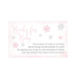 Little Snowflake Baby Shower Book Insert