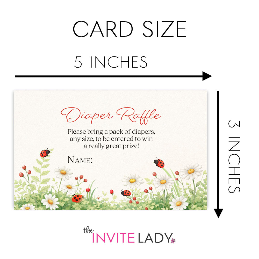 Ladybug Diaper Insert Cards