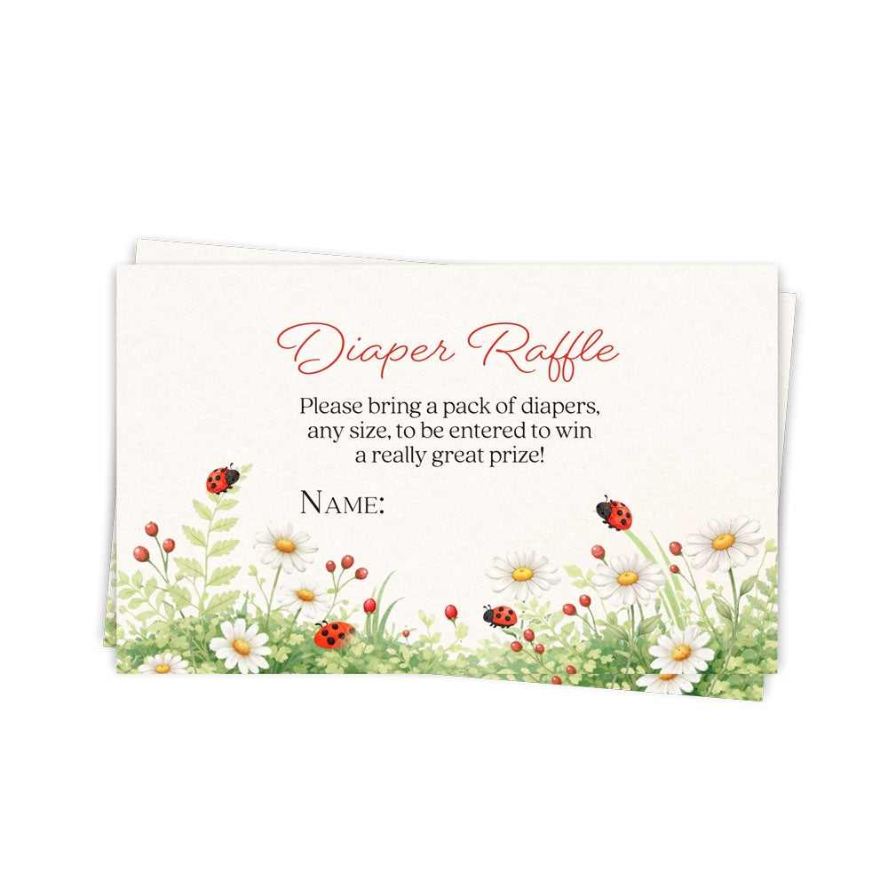 Ladybug Diaper Insert Cards