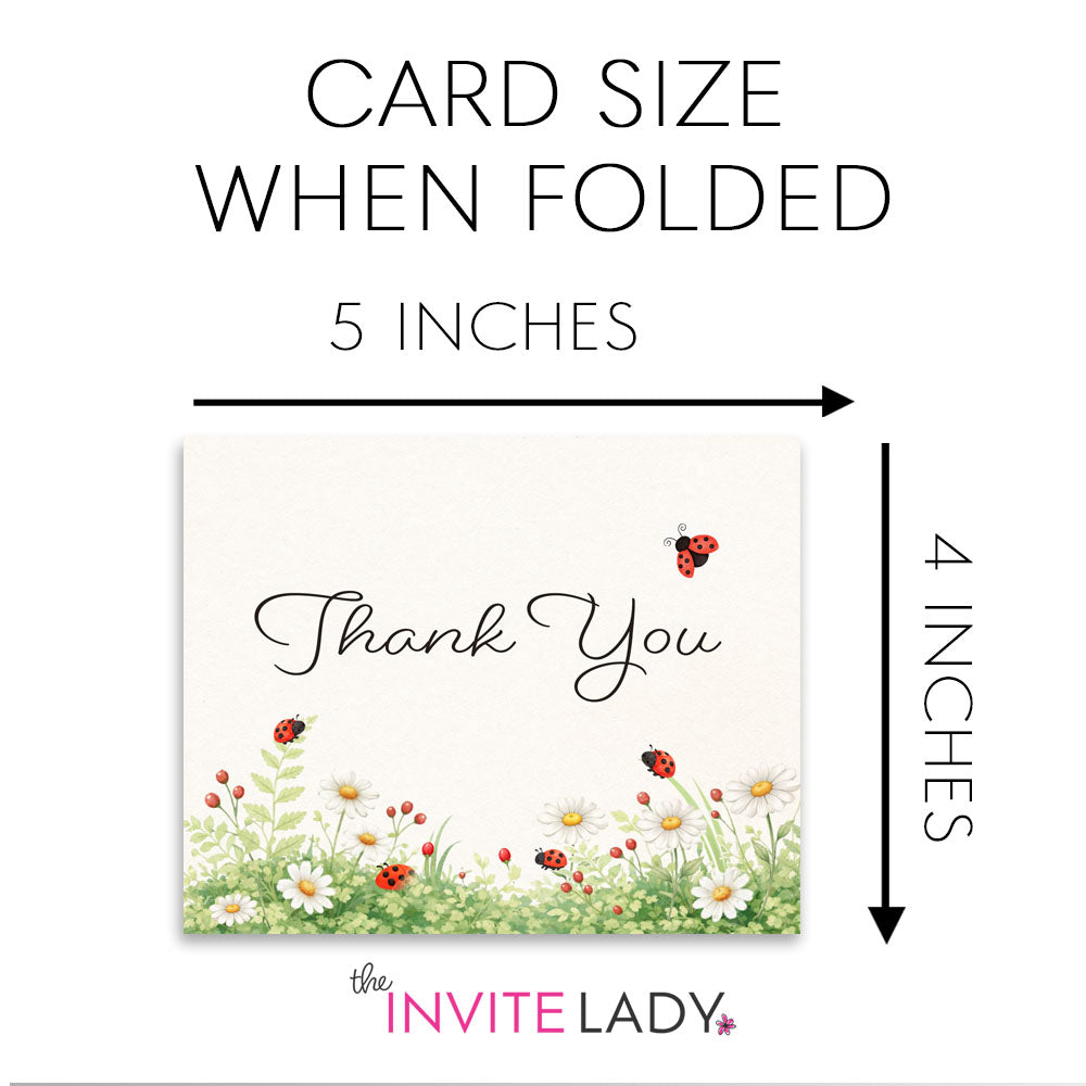 Ladybug Thank You Cards