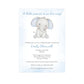 Watercolor Elephant Baby Shower Invitation