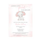Watercolor Elephant Baby Shower Invitation