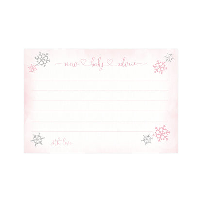 Little Snowflake Baby Shower Advice Card
