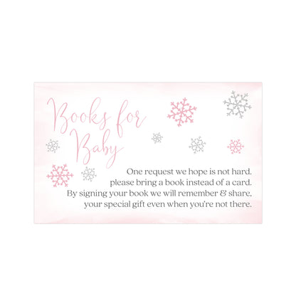 Little Snowflake Baby Shower Book Insert