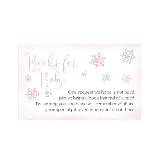 Little Snowflake Baby Shower Book Insert
