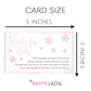 Little Snowflake Baby Shower Book Insert