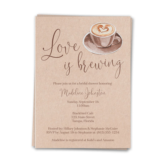 Love is Brewing Bridal Shower Invitation