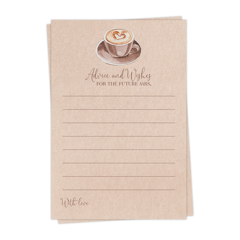 Love is Brewing Advice Cards for the Bride