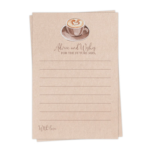 Love is Brewing Advice Cards for the Bride