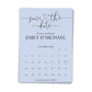 Calendar Save the Date Cards - Blue
