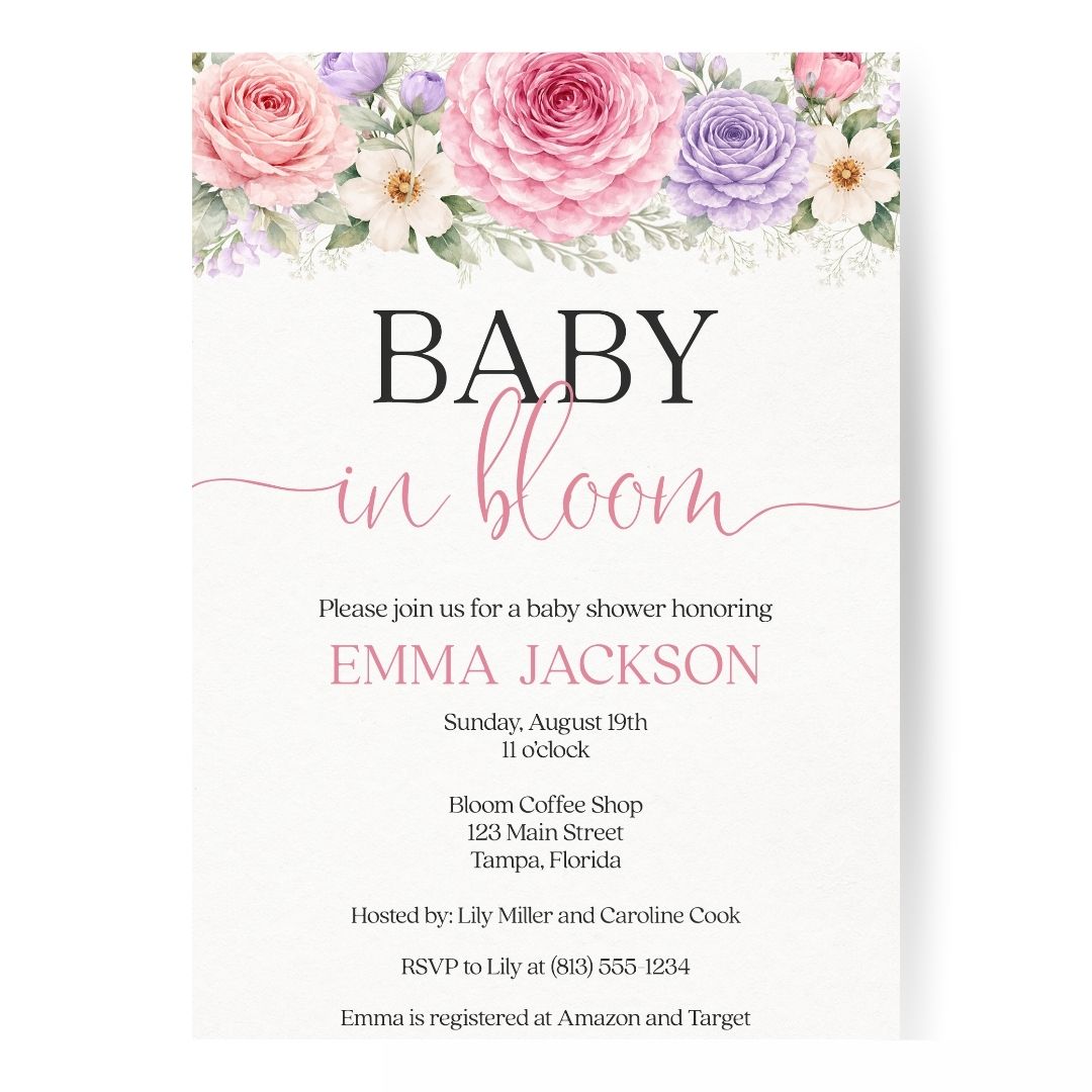 Baby in Bloom Invitation