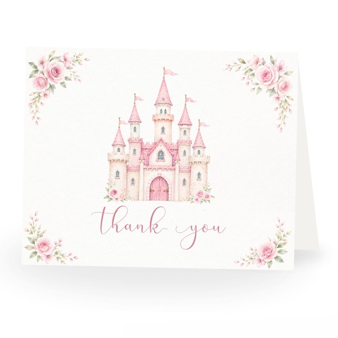 Pretty Princess Baby Shower Thank You Card