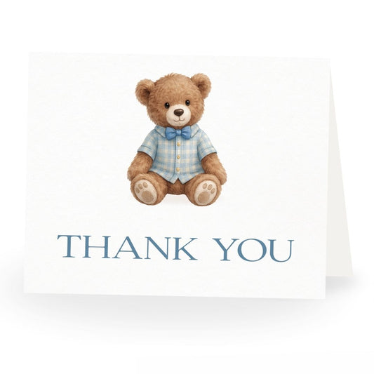 A Little Gentleman Baby Shower Thank You Card