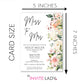 Miss to Mrs. Floral Bridal Shower Invitation