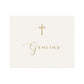 Minimalist Baptism Thank You Cards with Cross – Modern Faith-Inspired Style
