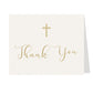 Minimalist Baptism Thank You Cards with Cross – Modern Faith-Inspired Style