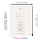 Minimalist Baptism Invitation with Cross – Modern Faith-Inspired Style