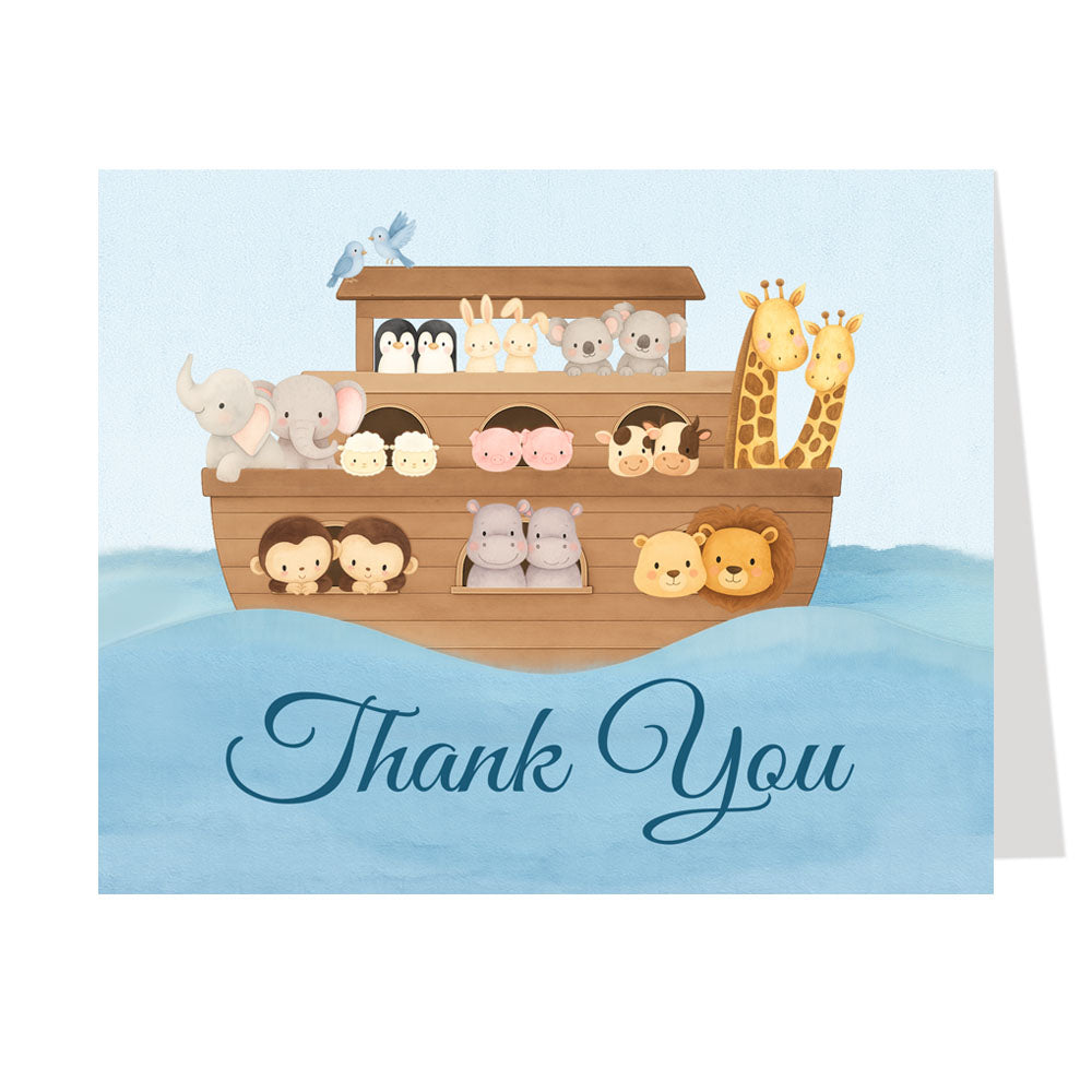 Watercolor Noah's Ark Thank You Card