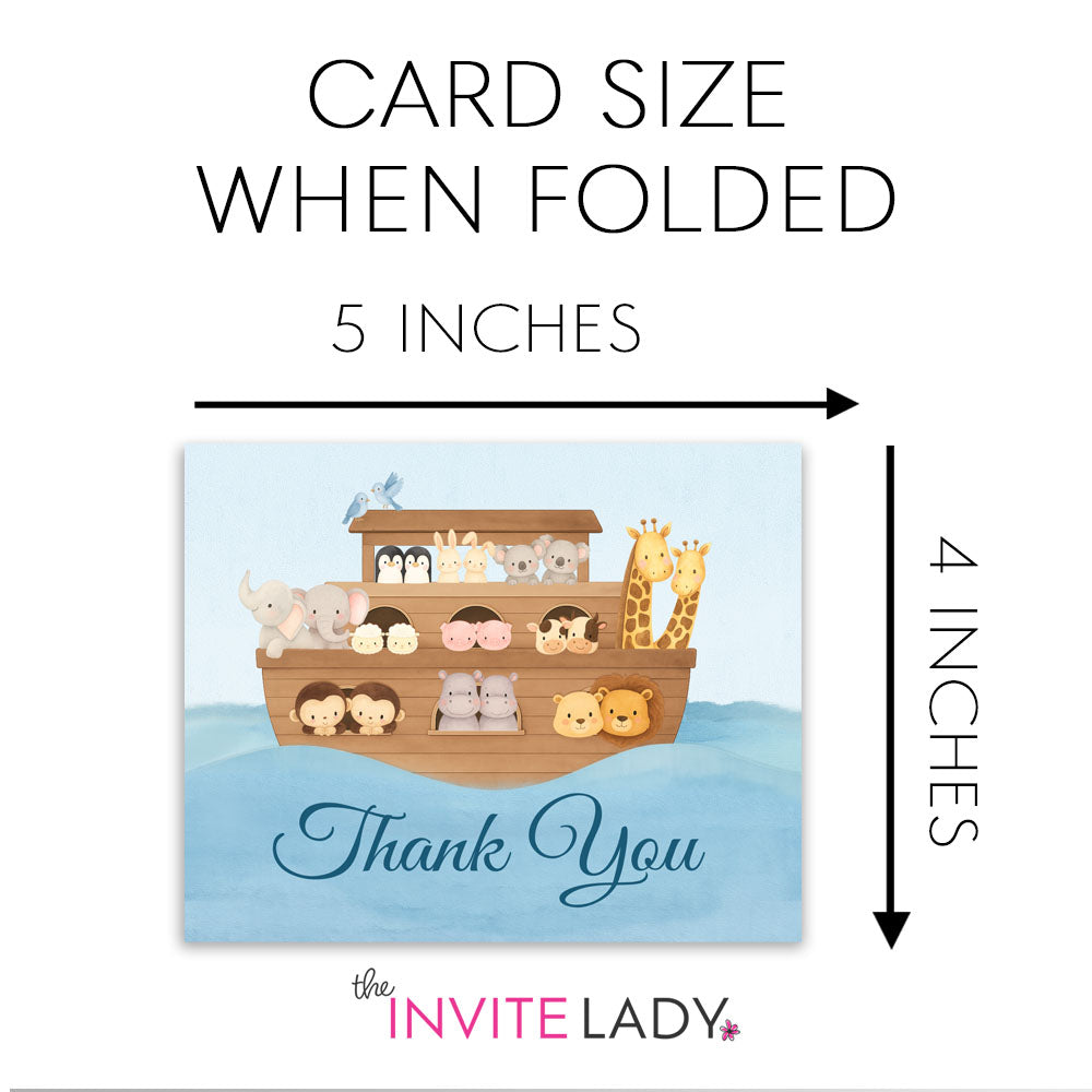 Watercolor Noah's Ark Thank You Card