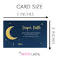 Over the Moon Navy Book Card