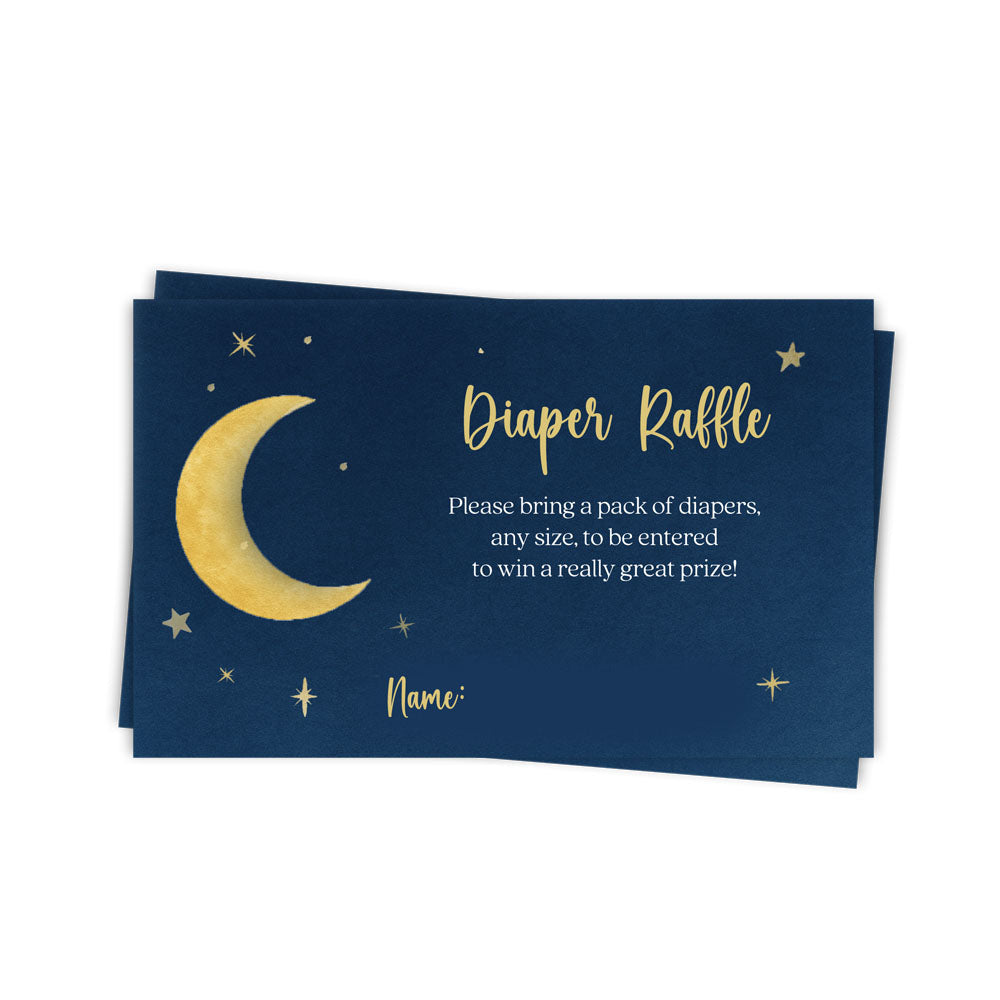 Over the Moon Diaper Raffle Ticket
