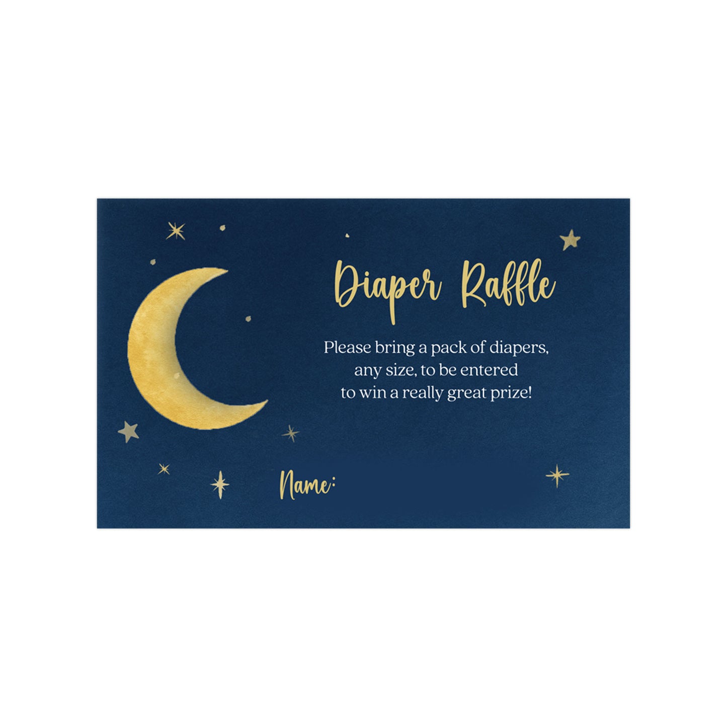 Over the Moon Diaper Raffle Ticket
