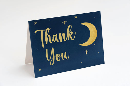 Over the Moon Thank You Card