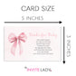 Pink Bow Baby Bring A Book Insert Cards