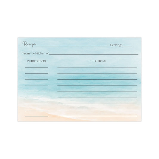 Painted Beach Recipe Card