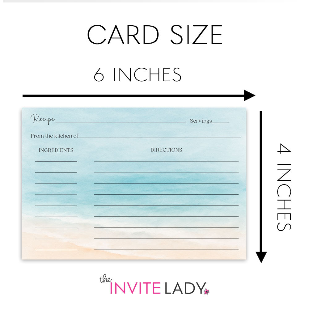Painted Beach Recipe Card