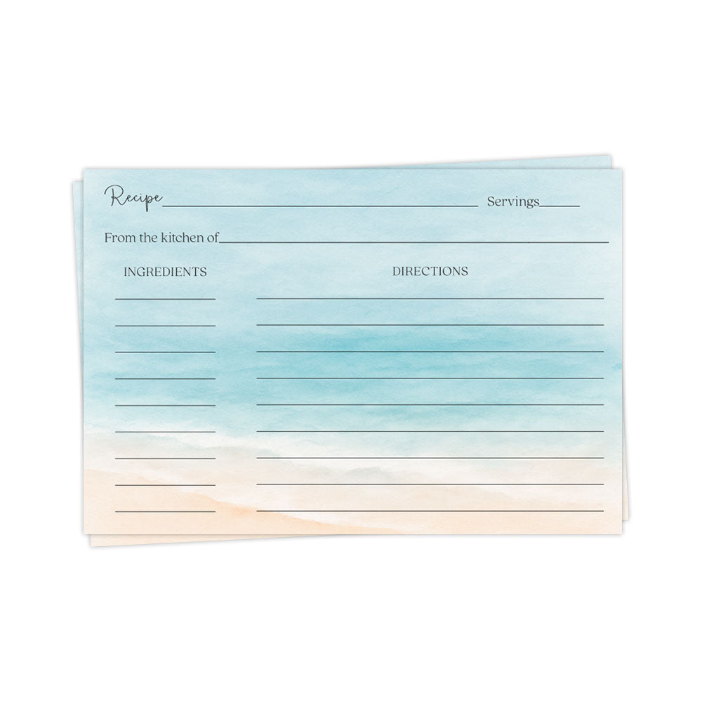 Painted Beach Recipe Card