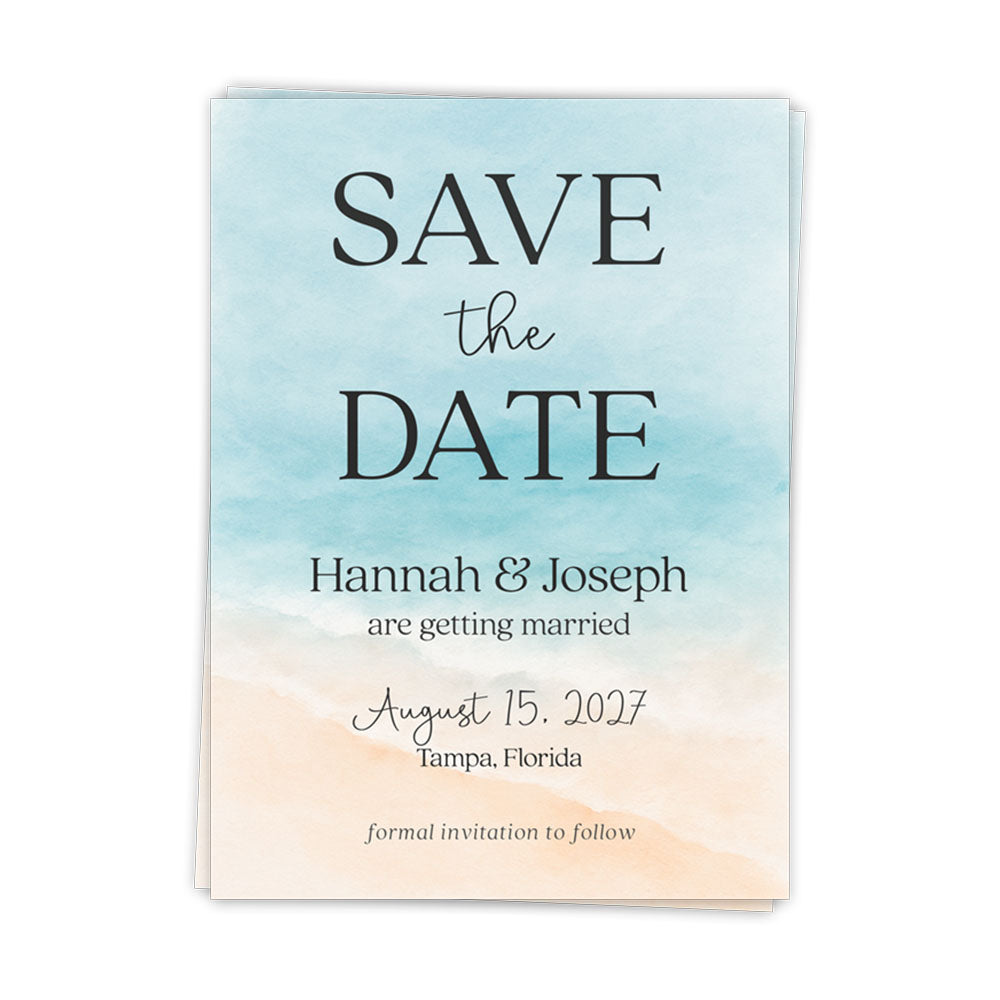 Painted Beach Save the Date Card