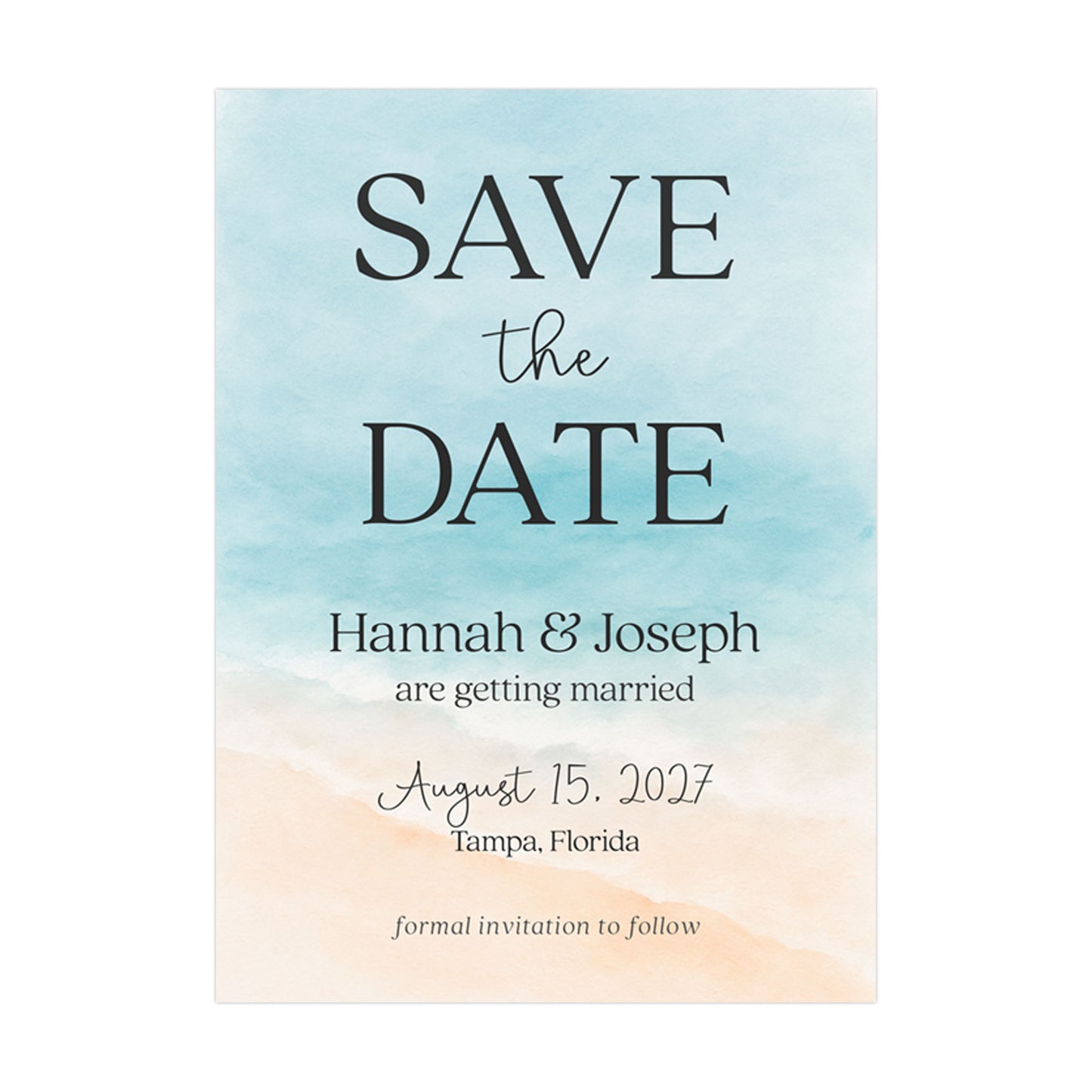 Painted Beach Save the Date Card