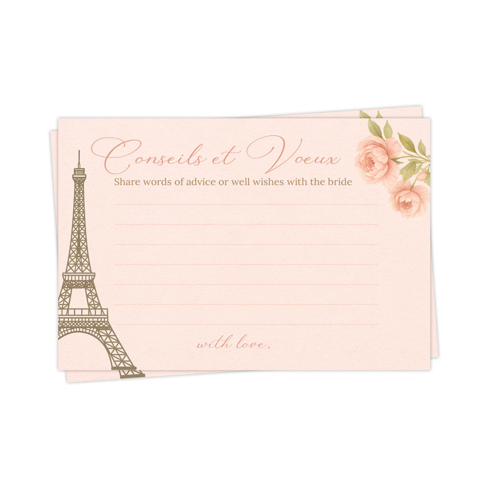 Paris Love Story Advice Card