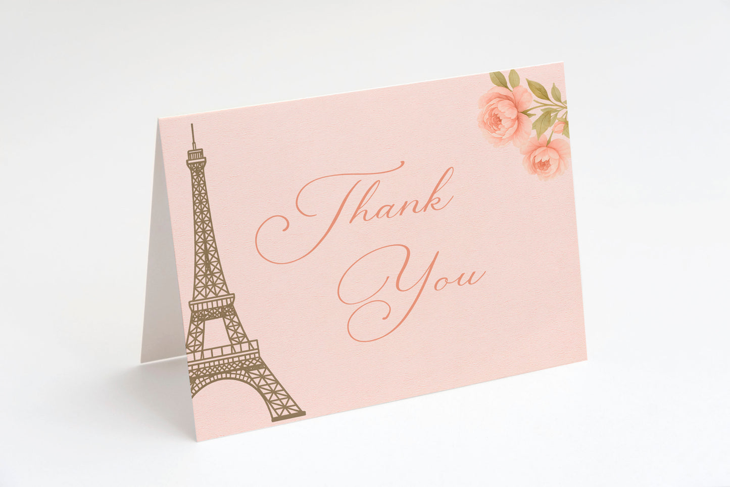 Paris Love Story Thank You Card