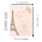 Paris Love Story Bridal Shower Invitation
