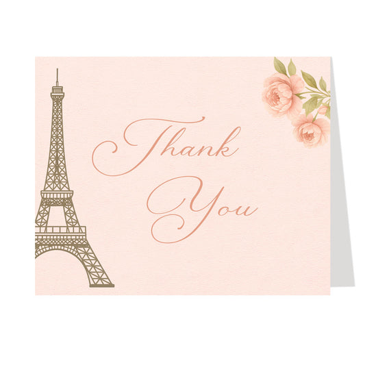 Paris Love Story Thank You Card