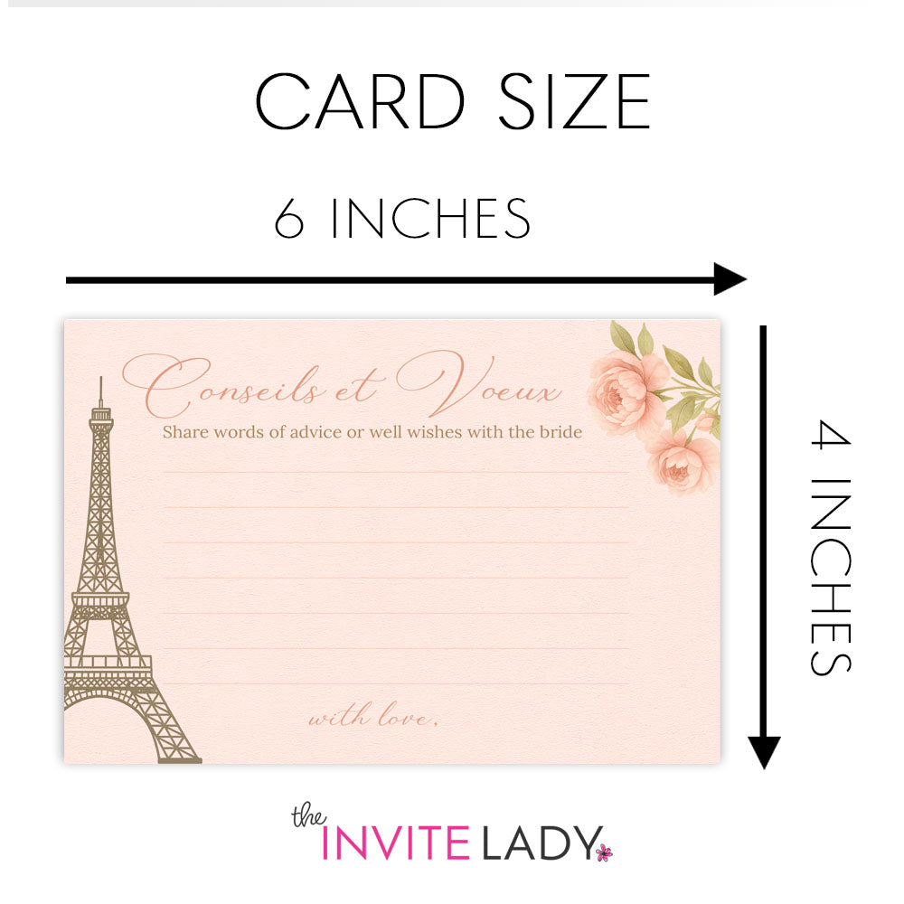 Paris Love Story Advice Card