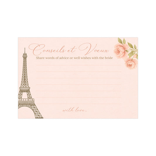 Paris Love Story Advice Card