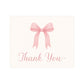 Pink Bow Baby Shower Thank You Cards