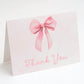 Pink Bow Baby Shower Thank You Cards