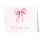 Pink Bow Baby Shower Thank You Cards
