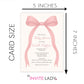 Pink Bow Baby Shower Invitation