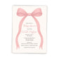 Pink Bow Baby Shower Invitation