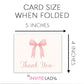 Pink Bow Baby Shower Thank You Cards